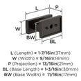 thumbnail image 3 of Amerock Socle 1-7/16 inch (37mm) Length Oil-Rubbed Bronze Cabinet Knob, 25 Pack, 3 of 4