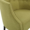 thumbnail image 6 of Christopher Knight Home Modern Club Chair, Contemporary Upholstered with Sturdy Birch Wood Legs, Mid-Century Accent Chair for Living Room, Bedroom or Office, Green, 6 of 7