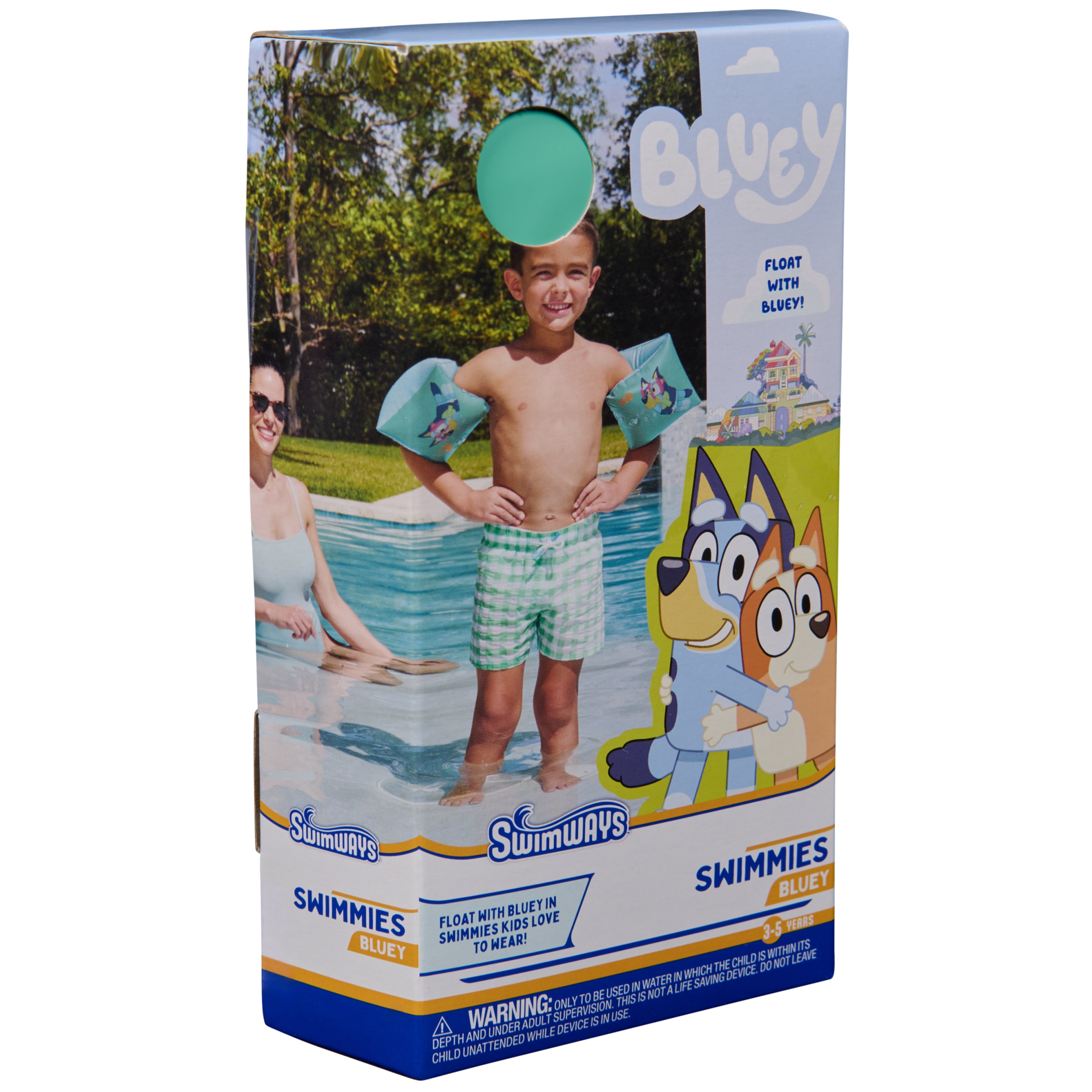 SwimWays Bluey Swimmies (Unisex), Arm Floaties for Kids Age 3-5