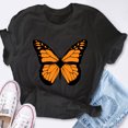 thumbnail image 4 of EcoLoom Orange Monarch Butterfly Illustration Short Sleeve Unisex T Shirt Navy-3XL, 4 of 6