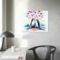 thumbnail image 4 of Orinice Hearts Penguins Love Fine Art Aesthetic Poster Print Wall Painting for Home Decor 20x16in, 4 of 6