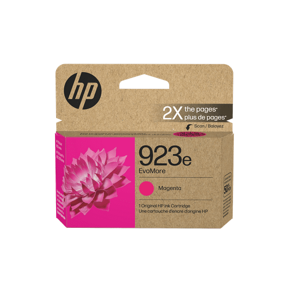HP 923e EvoMore Magenta Original Ink Cartridge, 800 pages, 4K0T5LN