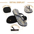 thumbnail image 3 of YAZAOOSummer Flip Flops Creatively Navy and Cream Damask Elegance Simple Beach Sandals, 3 of 8