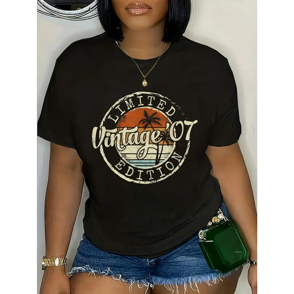 100% Cotton Vintage 2007 18th Birthday Gifts For Boys Girls 18 Year Old T-Shirt