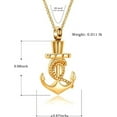 thumbnail image 2 of Anchor Urn Necklace for Human Ashes Cremation Urn Jewelry for Men Women Memorial Keepsake Ashes Pendant Jewelry, 2 of 8