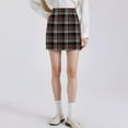 thumbnail image 2 of WAYUTE Womens Skirts High Waist Plaid Pencil Skirt Bodycon Slim Fit Stretch Mini Skirt for Work Casual Party Evening Wedding Outdoor Wear Holiday Skirt, 2 of 4
