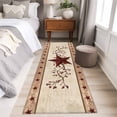 thumbnail image 5 of Red Texas Star Rustic 2'x6' Runner Rug, Farmhouse Berry Brown Wooden Washable Non-Slip Area Rugs for Hallway Kitchen Floor Bedroom Entryway, StainResistant Laundry Carpet Decoration Indoor Mat, 5 of 9
