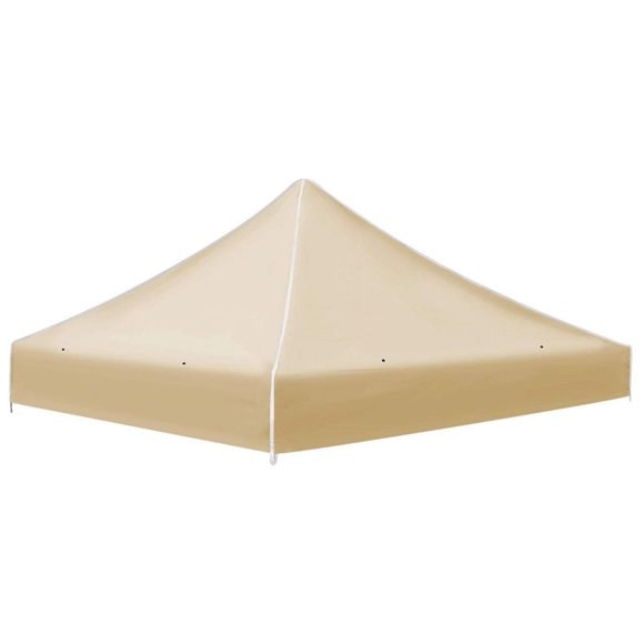 Ez pop Up Instant Canopy 10'X10' Replacement Top Gazebo EZ Canopy Cover Patio Pavilion Sunshade plyester-Beige