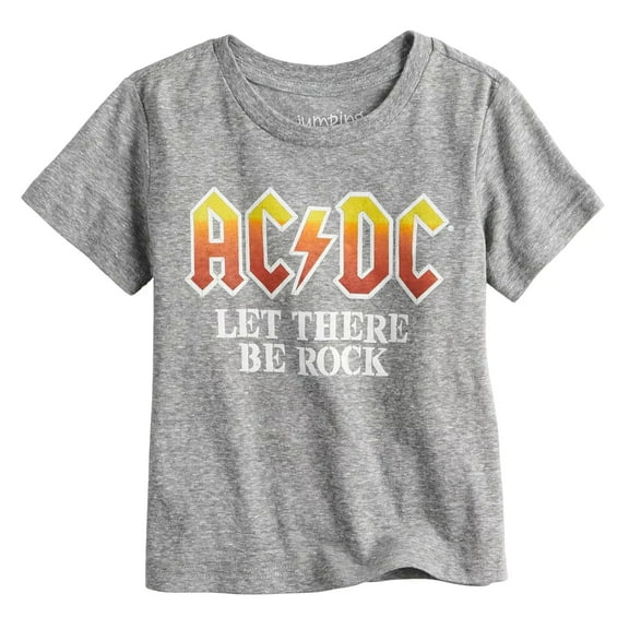Toddler Boy's Let There Be Rock Graphic T-Shirt (Charcoal Grey)