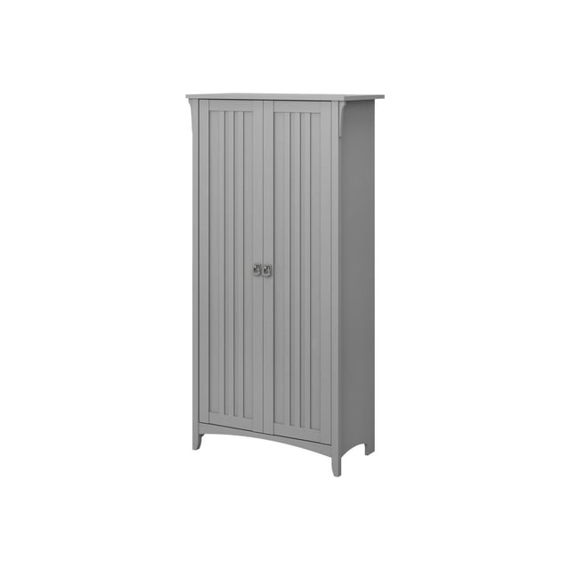 Bush Furniture Salinas Bathroom Storage Cabinet with Doors in Cape Cod Gray