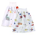 thumbnail image 1 of Falda de pañal impermeable de 2 paquetes para el entrenamiento para ir al baño, pañal de tela corto cómodo para niños y niñas para la noche, 1 of 5