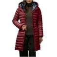thumbnail image 7 of qucoqpe Winter Coats for Women Long Fleece Lined Puffer Down Jackets Warm Thicken Hooded Parkas with Zip Pockets, 7 of 7