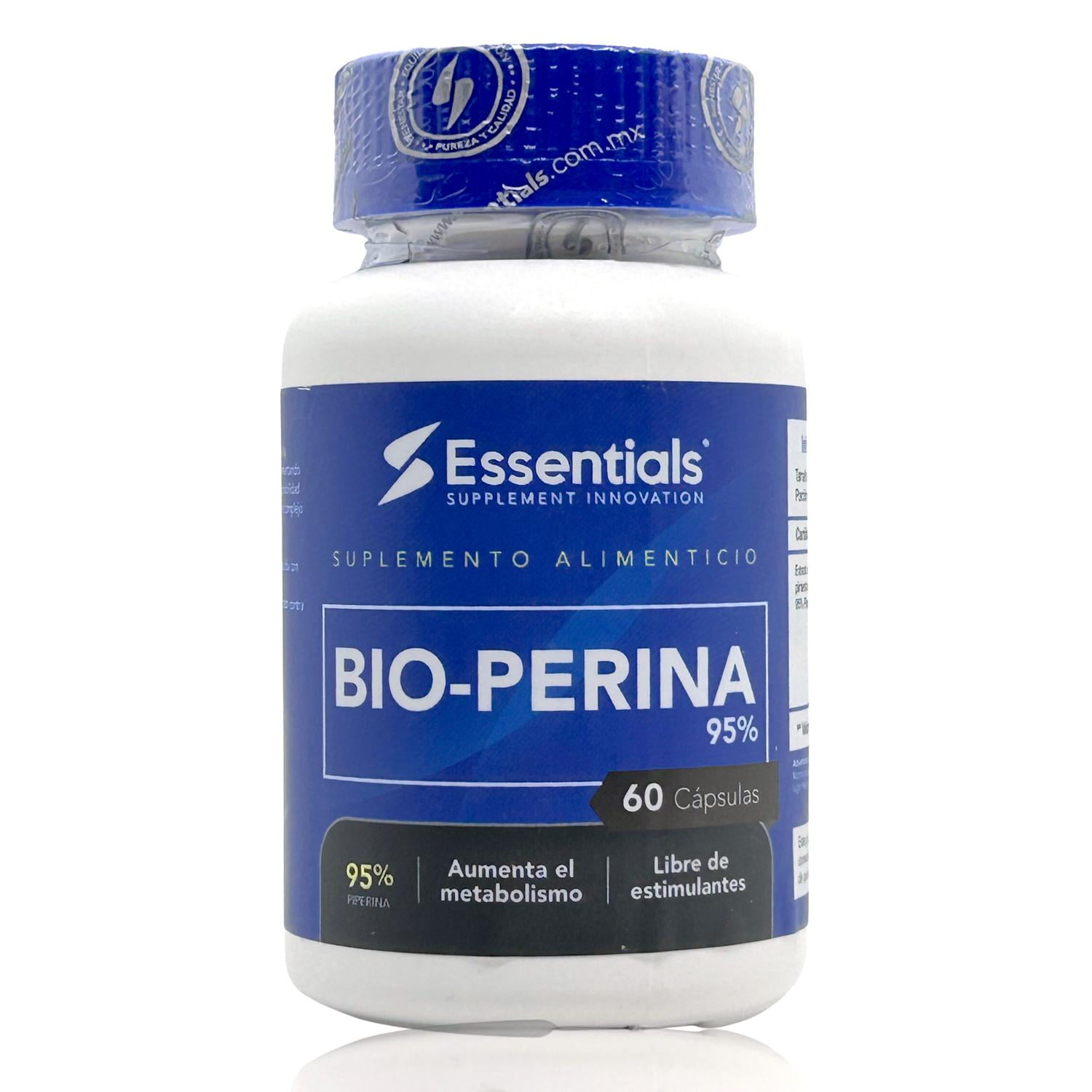 Bio-Perina Piperina 95% 60 cápsulas Essentials. Essentials ...
