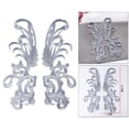 thumbnail image 4 of 2 piezas de , tela de decoración artesanal de costura, accesorios de disfraces, apliques adhesivos 3D DIY, para graduación, novia, Plata Soledad Parche Bordado, 4 of 8