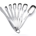 thumbnail image 1 of Qucyy Heavy Duty Set Stainless Steel, Metal Measuring Cups and Spoons Set for Dry or Liquid, Fits in Spice Jar, Home Gadgets Kitchen Gadgets, Set of 7 Including Leveler Silver, 1 of 5