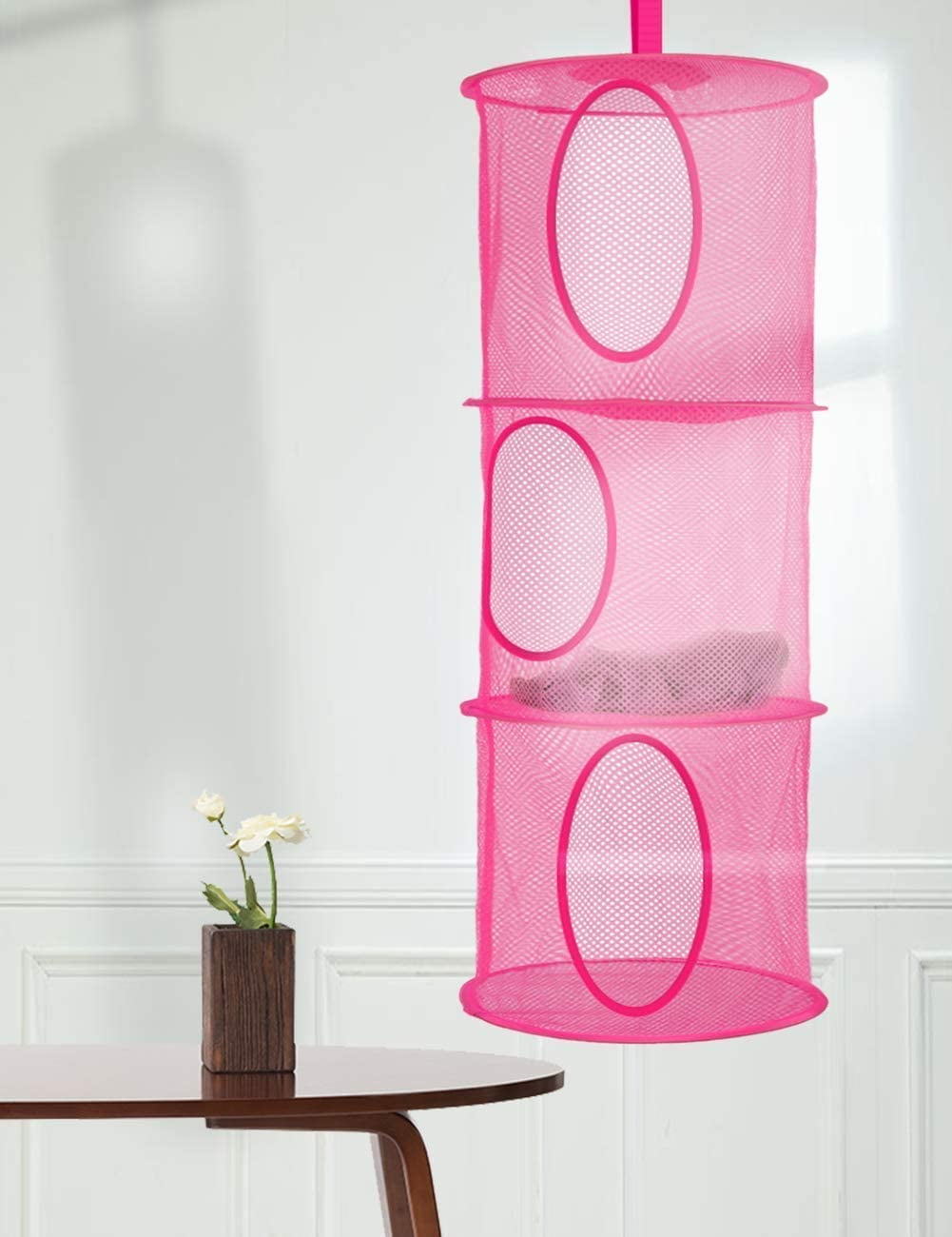 3 layer Shelves Hanging Mesh Net storage Organizer Toy bath Towel socks  Closet