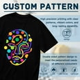 thumbnail image 5 of Black T Shirts for Men, Abstract Face Graphic Mens Graphic Tees, 24846450,XXL, 5 of 8