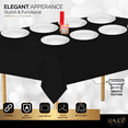 thumbnail image 3 of 54" x 108" Rectangular Plastic BLK Reusable Table Cover-Ideal for Weddings Party, 3 of 8