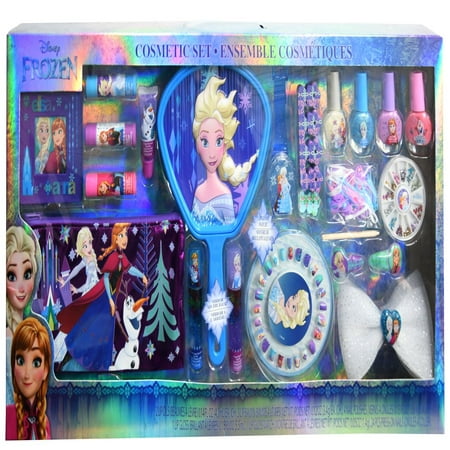 Disney Mega Frozen Cosmetic Set Mirror Bow & More Complete Beauty Kit For Girls