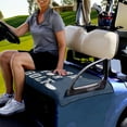 thumbnail image 3 of Renewold Golf Cart Seat Cover Lightweight Golf Blanket Accessories Universal Fit for EZGO Yamaha Club Cars and More 2-Seat Golf Cart, Born for Golf Dark Blue, 3 of 5