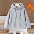 thumbnail image 4 of OJSFQUFP Boys' Hoodie and Winter Cotton Girls' Casual Long Sleeved Top Solid Color Jacket Hoodie, 4 of 6