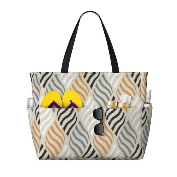 Easygdp Geometric Bolsa de Viaje de Playa de Gran Capacidad, Bolsa Tote Perfecta para la Playa, Escapadas de Fin de Semana y Viajes