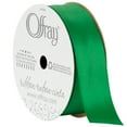 thumbnail image 2 of (4 pack) Offray Ribbon, Emerald Green 7/8 inch Single Face Satin Polyester Ribbon, 18 feet, 2 of 10