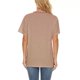thumbnail image 3 of Tops de manga corta para mujer, cuello en V, encaje, patchwork, color puro, blusa, tops para casual, casa, compras, fecha, trabajo, fiesta, caqui XL, 3 of 5