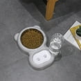thumbnail image 3 of Cuencos dobles para perros y gatos, juego de cuencos de agua y comida para mascotas con botella dispensadora de agua automática desmontable, 3 of 5