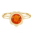 thumbnail image 4 of Rosec Jewels Real Fire Opal Flower Engagement Ring - Bezel Set Opal Solitaire Ring - 1.6 Carat - AAA Grade - with Jewelry Box, 10K Yellow Gold, US 4.00, 4 of 9