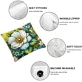 thumbnail image 6 of nygtbtfer  Summer Daisy Pillow Covers  Set of 2 Farmhouse Yellow Watercolor Daisy Floral Decorations Patio Outdoor Cushion Case for Sofa Couch Home White, 6 of 7