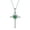 Green, variant on Cross Necklace for Women, 925 Sterling Silver Birthstone Necklace with Rose Flower, Faith Jewelry Gifts for Women Mother Wife Her