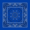 thumbnail image 1 of Royal Blue Square Burst Paisley Bandanas - Dozen Packed 22x22, 1 of 1