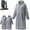 Grey, variant on 2 Pack EVA Rain Poncho for Adults Reusable Waterproof Ponchos with Hood Lightweight Travel Raincoat Set for Camping Hiking Festival Outdoor Gear Snap Button Unisex Fit Non Disposable