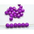 thumbnail image 4 of U8MO 100 Matte Neon Purple Color Acrylic Round Beads 10mm(3/8") Rubber Tone, 4 of 4