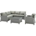 thumbnail image 1 of Crosley Bradenton 5 Piece Wicker Patio Sectional Set in Gray, 1 of 11