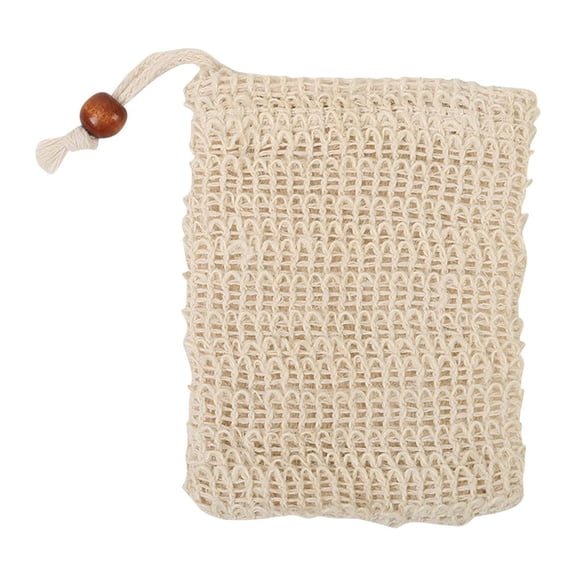 Soap Bag, Natural Sisal Soap Saver Bag Pouch Mesh Net Plastic-Free Exfoliating Foaming and Drying Soap Holder for Shower