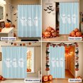 thumbnail image 5 of Shower Curtains for Bathroom-36"x72",Halloween White Ghost on Light Blue Waterproof Bath Curtain Grommet Shower Curtain Set with Hooks, 5 of 9