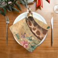 thumbnail image 2 of Napkin Satin Napkin 20*20Inchx6 Kitchen Towel Dinner Plate Towel Decorative Towel Napkin Tea Towel Suitable For Kitchen Table Pretty Flowers and Giraffes, 2 of 8
