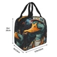 thumbnail image 2 of Yiaed Hip-Hop Duck Print Insulated Lunch Bag Reusable Cute Tote Lunch Box, Leakproof Cooler Lunch Bags for Work Office Travel School Picnic, 2 of 5