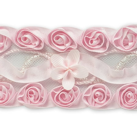 Rosette Trim - Expo Int'l Ribbon Rosette Rosebud Trim by the yard