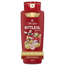 Old Spice Body Wash for Men, NFL Collection, Kittle Can Cook, Scent of Sea Tides Toughness, 24oz