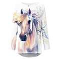 thumbnail image 4 of Pntutb Camiseta suelta de manga larga con cuello redondo y paisaje natural con estampado de animales en 3D para mujer Pntutb Pntutb-2868, 4 of 5
