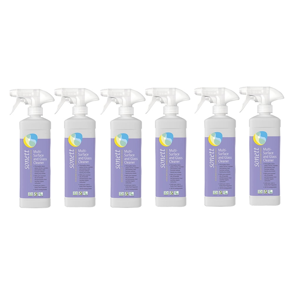 Organic MultiSurface and Glass Cleaner 17 fl oz Pack of 6