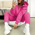 thumbnail image 5 of Scyoekwg Womens Tracksuits 2 Piece Set Fall Outfits Long Sleeve Hooded Sweatshirt Jogger Sweatpant Fashion Two Piece Set Casual Sweatsuits (Hot Pink,S), 5 of 6