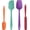 Colorful, variant on U-Taste 600°F High Heat Resistant Silicone Spatula Set of 4, BPA-Free Food Grade Kitchen Cooking Baking Mixing One Piece Seamless Flexible Rubber Scraper for Nonstick Cookware (Black)