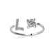 thumbnail image 1 of Anillo De Apertura Ajustable De Metal Color Dorado Letra Az, Iniciales Nombre Alfabeto-Color Plata-G Bolígrafo Bolígrafo Bolígrafo de papelería, 1 of 1