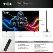 TCL 98 Class QM6K Series QD-Mini LED QLED 4K UHD HDR Smart Google TV (NEW 2025) - 144Hz, Dolby Atmos Onkyo Audio, Halo Control System - 98QM6K