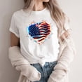 thumbnail image 4 of Xdegoge Chemises du 4 Juillet pour Femmes, Jolis Chemisiers en Coton, Hauts Grande Taille pour Femmes Été Coupe Ample, Chemises Rouges Chic, Mes Commandes chez Walmart, Blouses de Femme en Offre, Multicolore m, 4 of 5