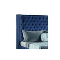thumbnail image 3 of Allen Queen 6 Pc Vanity Tufted Upholstery Bedroom Set made with Wood in Blue, 3 of 19